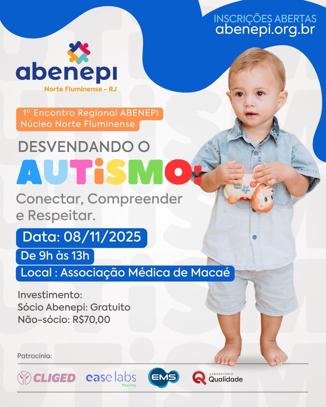 08/11 - Abenepi Norte Fluminense - DESVENDANDO O AUTISMO: Conectar, Compreender e Respeitar