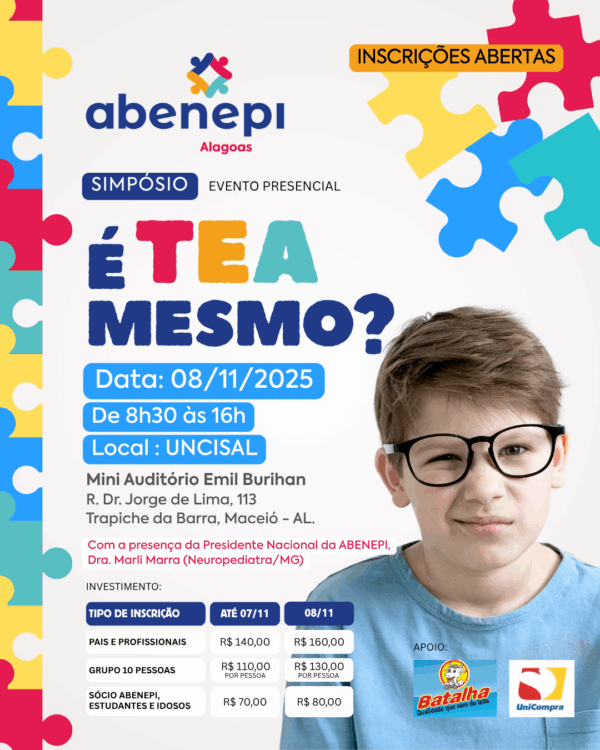 08/11 - Abenepi Alagoas - Simpósio "É TEA MESMO?"